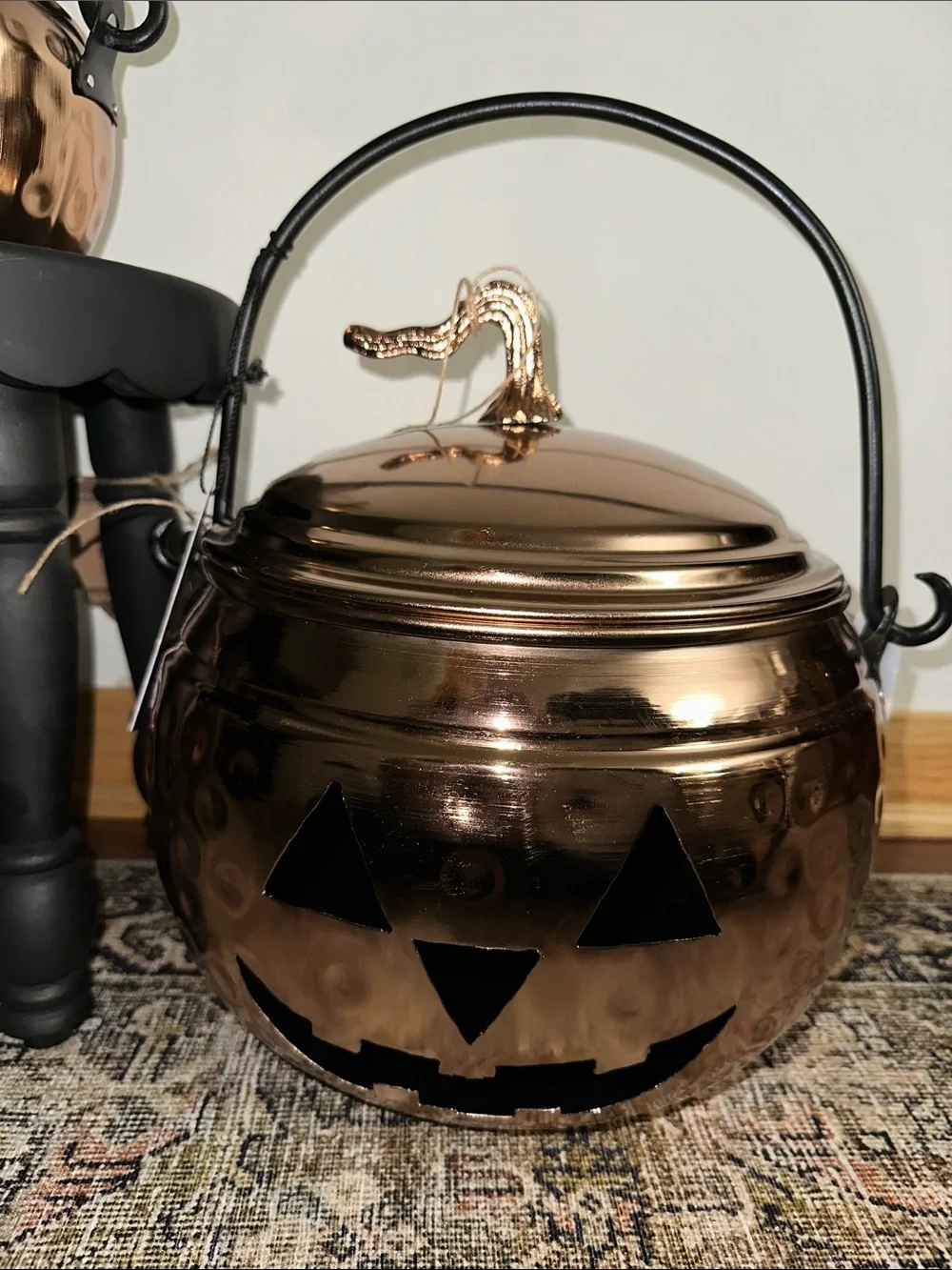 Halloween Pumpkin Candy Bucket - Metallic Copper